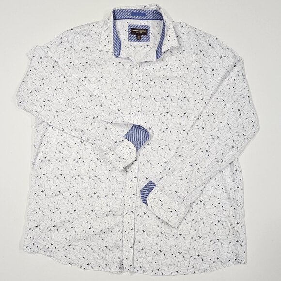 Johnston & Murphy XL Tailored Fit Airplane Print Shirt ✈️ Premium Cotton - Picture 8 of 8